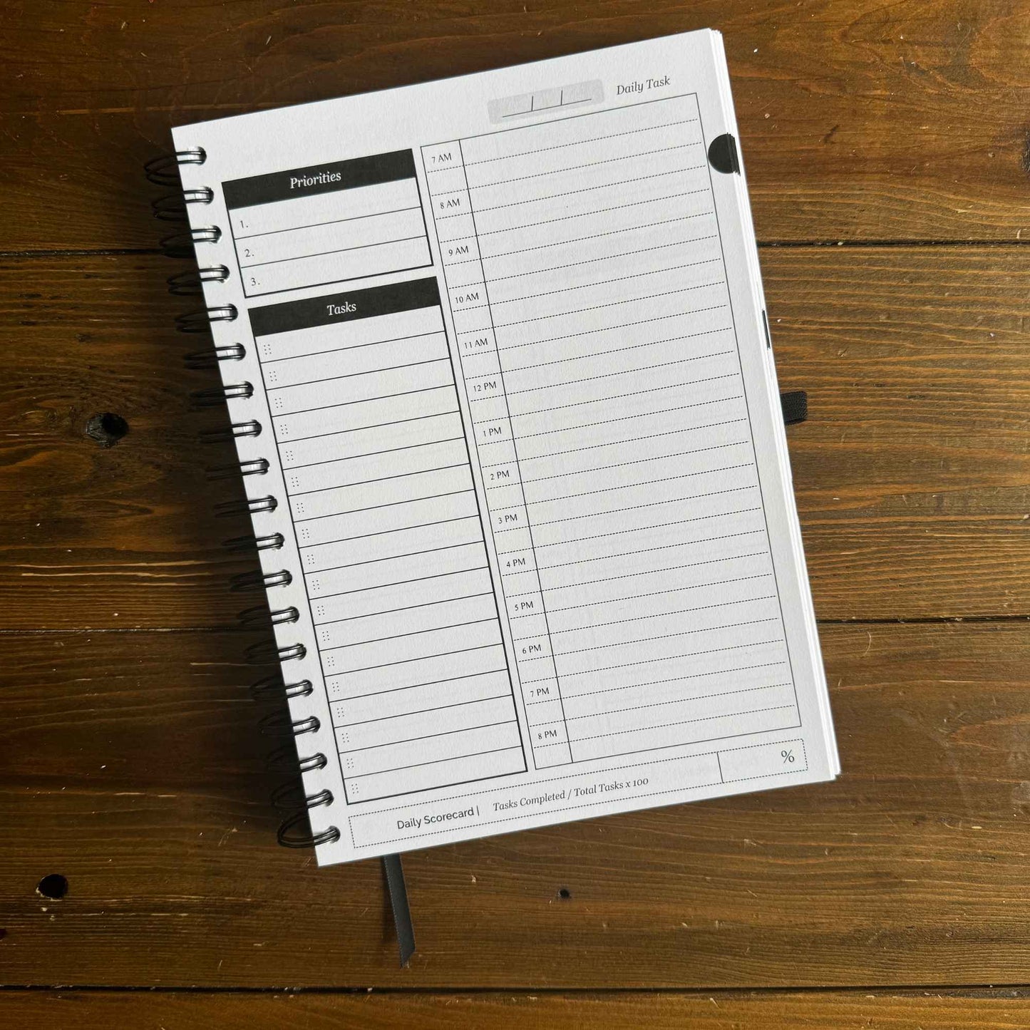 OFFLINE Task Manager - Planner for Business Tasks and Projects - Spiral Notebook - B5